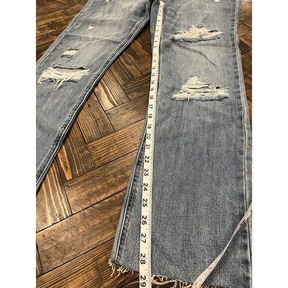 Distressed Gray Straight Leg Jeans - Picture 6 of 15